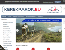 Tablet Screenshot of kerekparok.eu